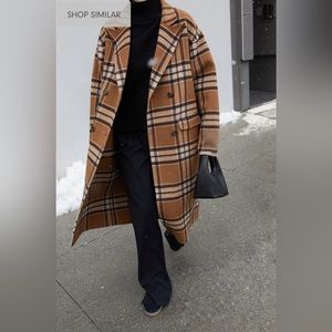 Oak + Fort wool blend double breasted coat NWT
